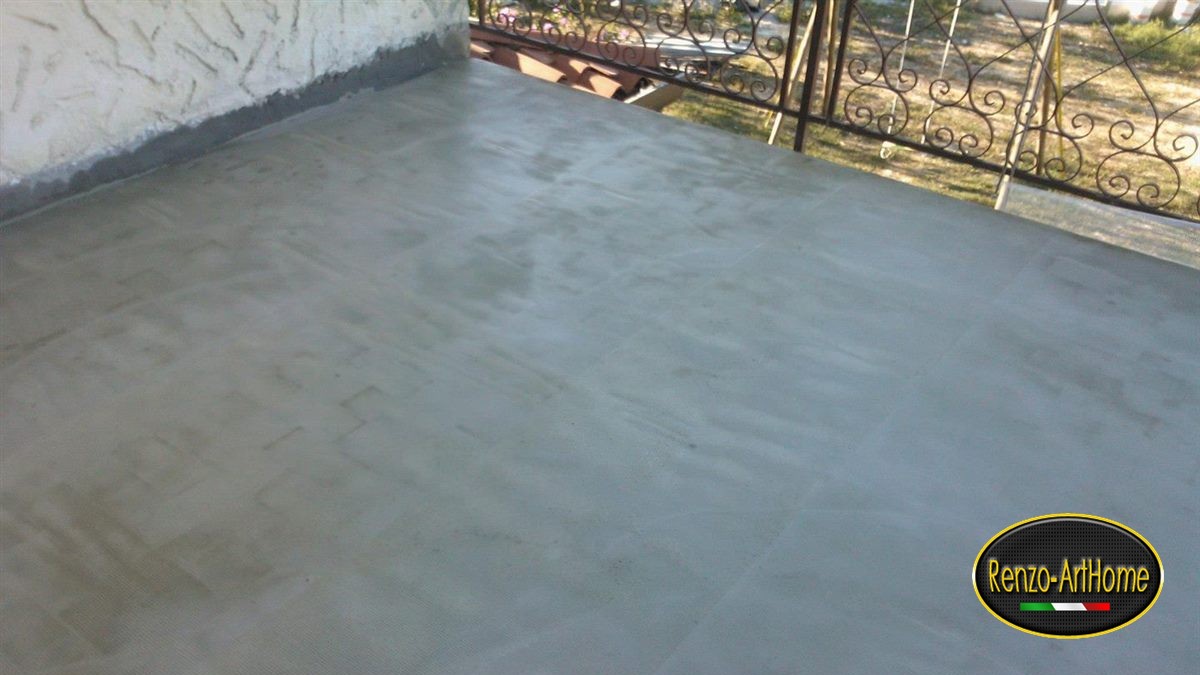 Impermeabilizzazione di un terrazzo con guaina cementizia