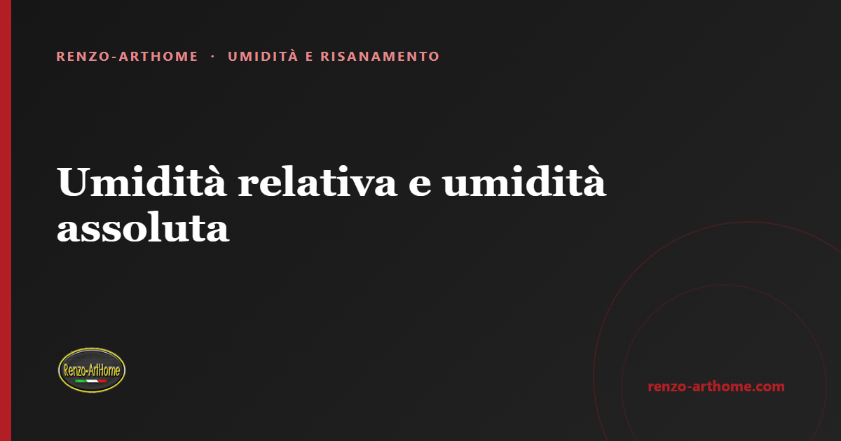 Copertina dell'articolo: Umidità relativa e umidità assoluta