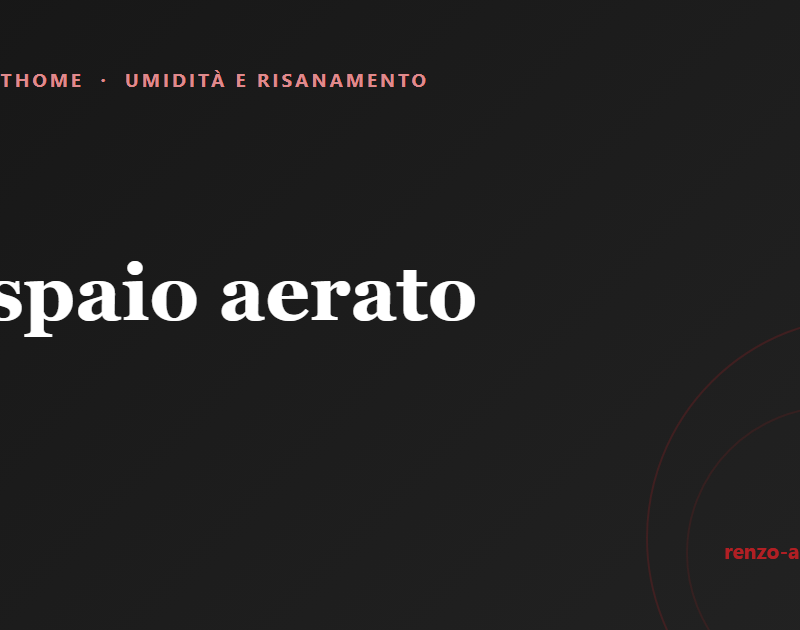 Copertina dell'articolo: Vespaio aerato