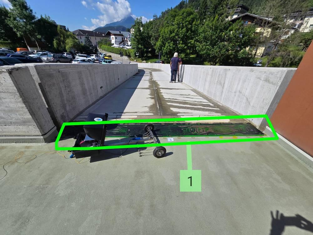 il giunto della rampa riquadrato nella relazione