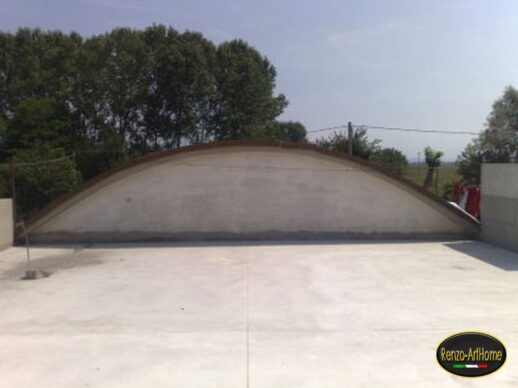 impermeabilizzazione-terrazza-2009-06 Cantiere 2009, il piano pronto con la copertura curva sullo sfondo