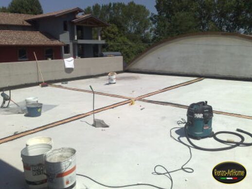 impermeabilizzazione-terrazza-2009-09 Cantiere 2009, attrezzature in campo per il trattamento dei giunti