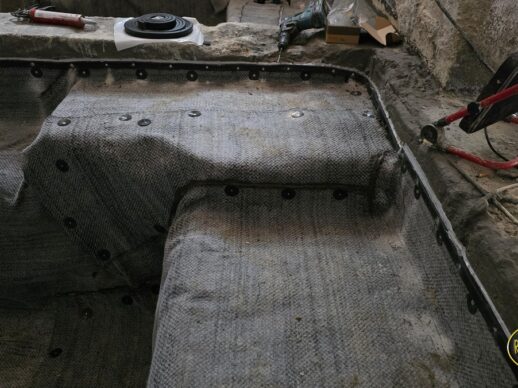 impermeabilizzazioni-interrati-05-angoli-risvolti Angoli e risvolti del telo bentonitico rifiniti con i fissaggi