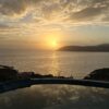 veduta dall'isola al tramonto