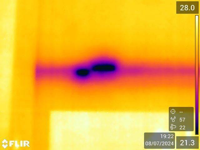 termogramma della linea forata