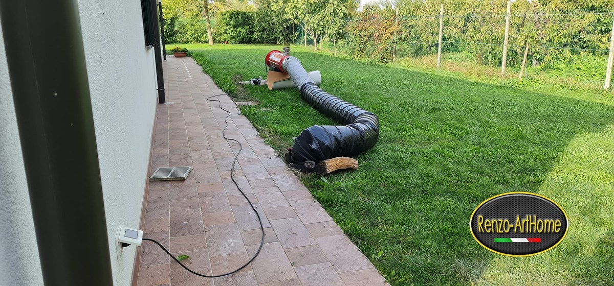 Tubo di ventilazione del vespaio che pesca in un pozzetto sotto quota campagna