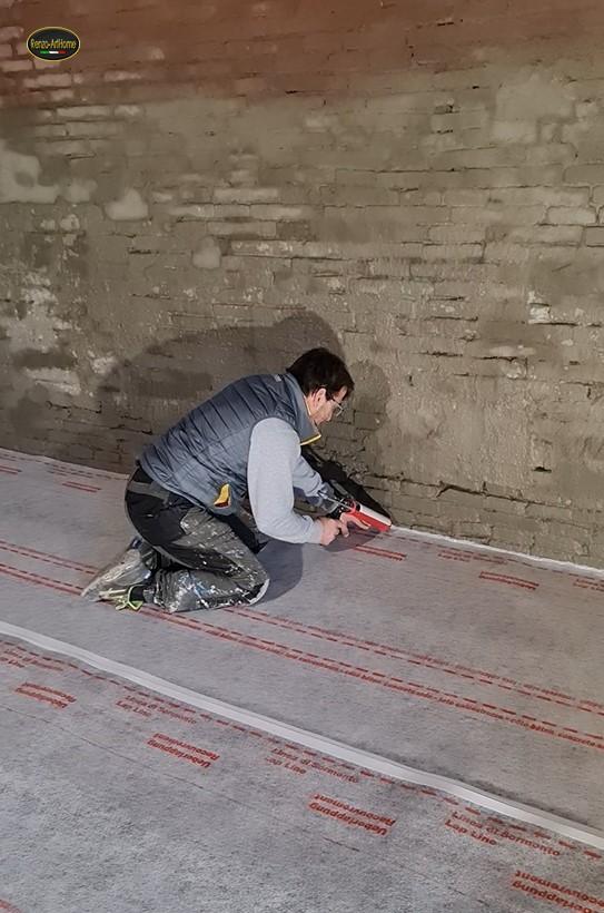 il mastice idroespansivo steso sul perimetro